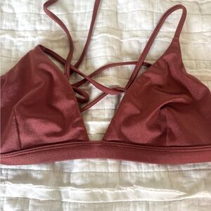 Women's Shimmery Terracotta Bikini top